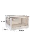 Living and Home Transparent Folding Storage Box with Wheels thumbnail 6