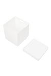 Living and Home Stackable Plastic Storage Organizer with Wheels White thumbnail 5