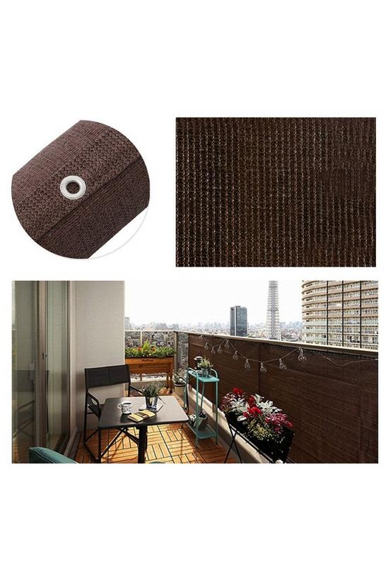 Living and Home 1X30M Brown Fabric Privacy Screen 5