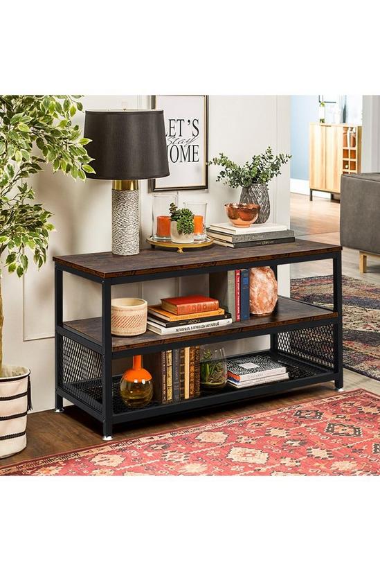 Living and Home 3 Tiers Side End Coffee Table TV Entertainment Unit Stand Living Room Furniture 1