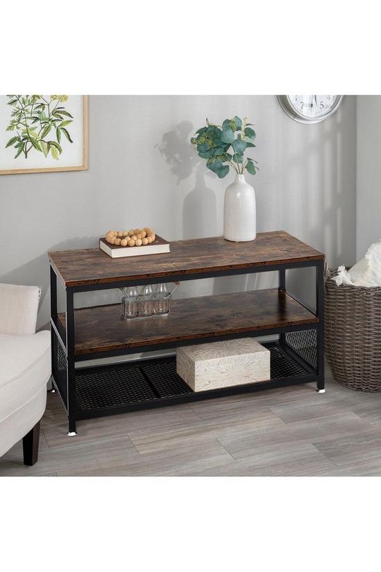 Living and Home 3 Tiers Side End Coffee Table TV Entertainment Unit Stand Living Room Furniture 2