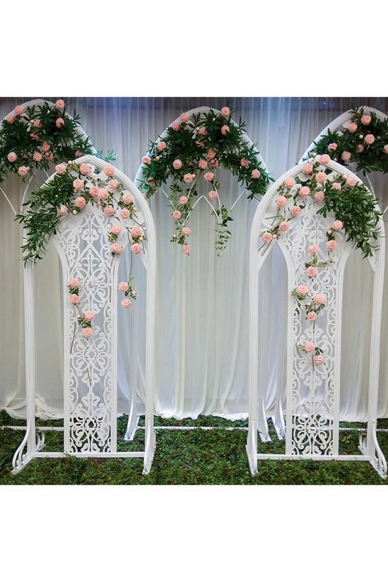 Living and Home Metal Wedding Arch Backdrop Screen Flower Stand 2