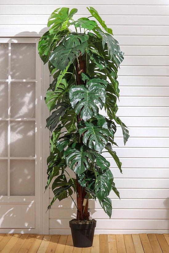 Living and Home Artificial Monstera Plant Large Greenery Home Decor with Pot 1