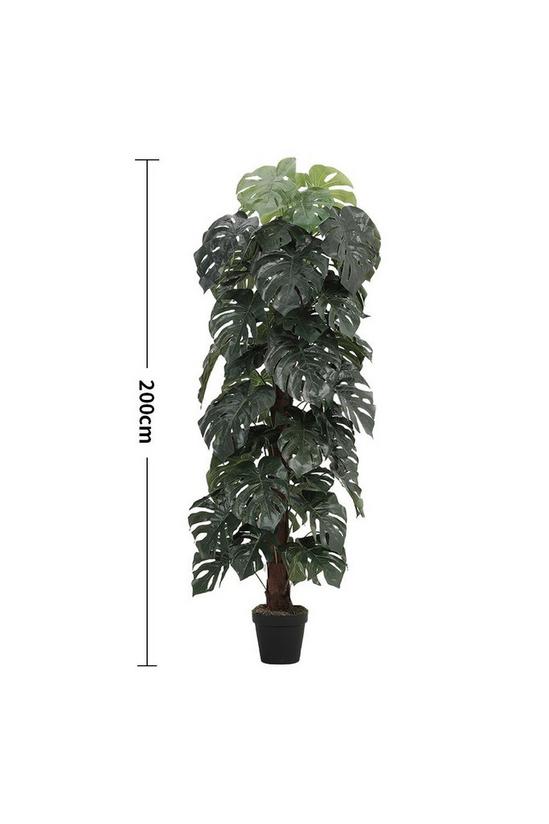 Living and Home Artificial Monstera Plant Large Greenery Home Decor with Pot 6