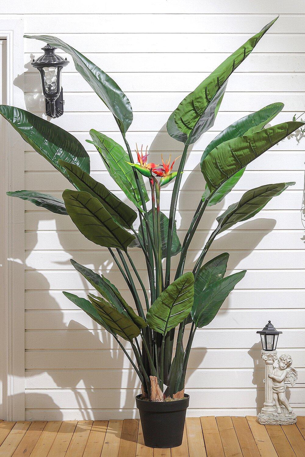 180cm Artificial Potted Bird of Paradise Palm Tree
