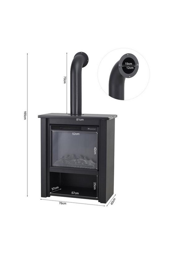 Living and Home 30 Inch Modern Freestanding Electric Fireplace Stove 6