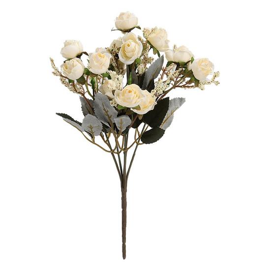 Living and Home Artificial Silk Rose Bouquet Wedding Decoration 1