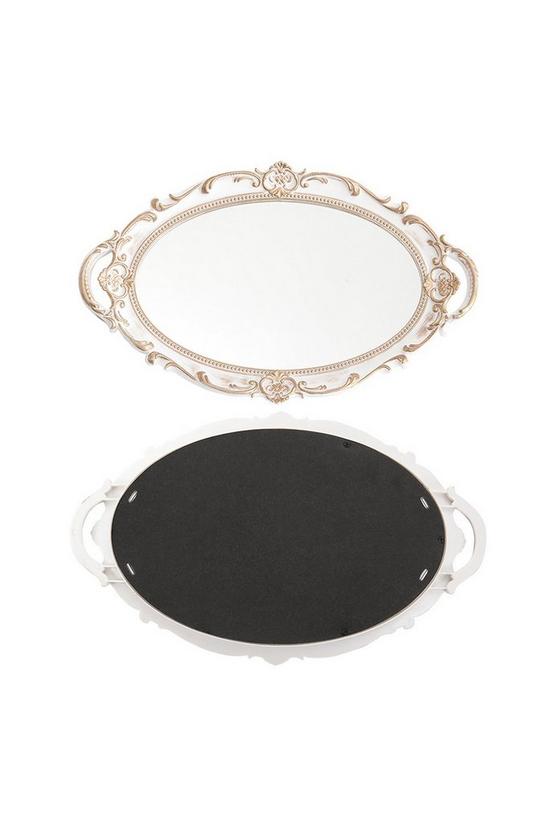 Living and Home Antique Decorative Mirror Tray Photo Prop 3