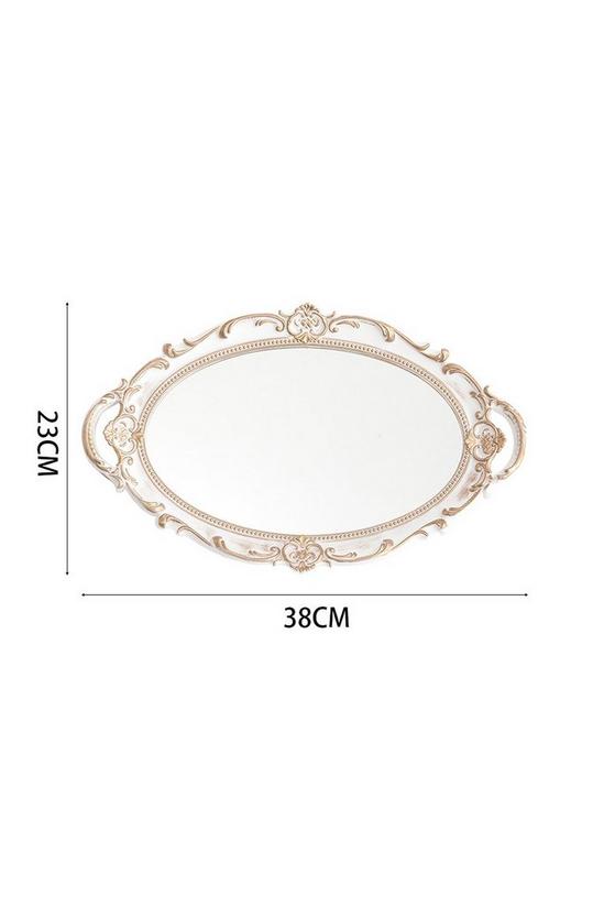 Living and Home Antique Decorative Mirror Tray Photo Prop 4