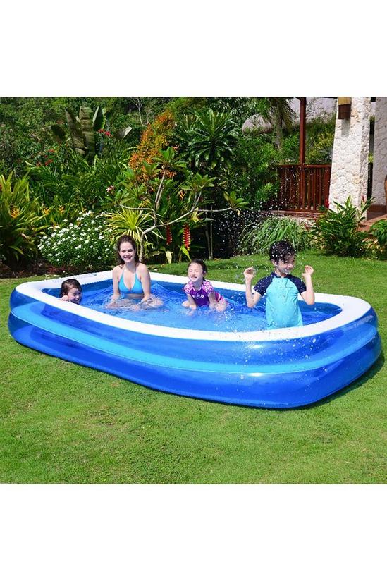 Living and Home Family Inflatable Rectangular Paddling Swimming Pool 1