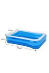Living and Home Family Inflatable Rectangular Paddling Swimming Pool thumbnail 5