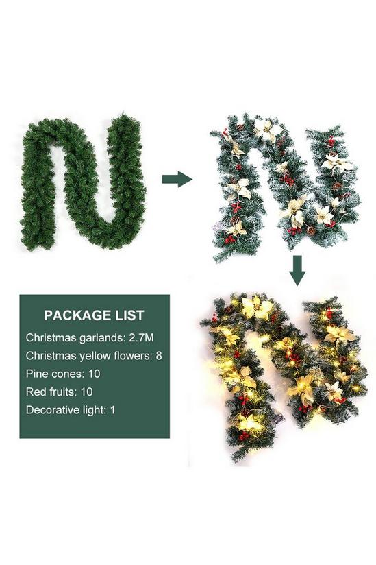 Living and Home 270cm Spruce Artificial Greenery Christmas Garland with 50 LED Warm White Lights 5