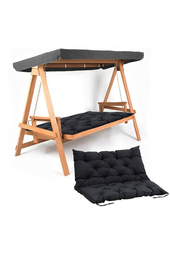 Living and Home Sun Lounger Cushion Chair Sofa Cushion Dark Grey 150 cm x 50cm 1