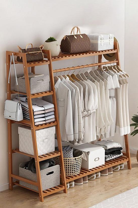 Shelves & Bookcases | Multi-Functional Bamboo Garment Clothes Rack | Living and Home