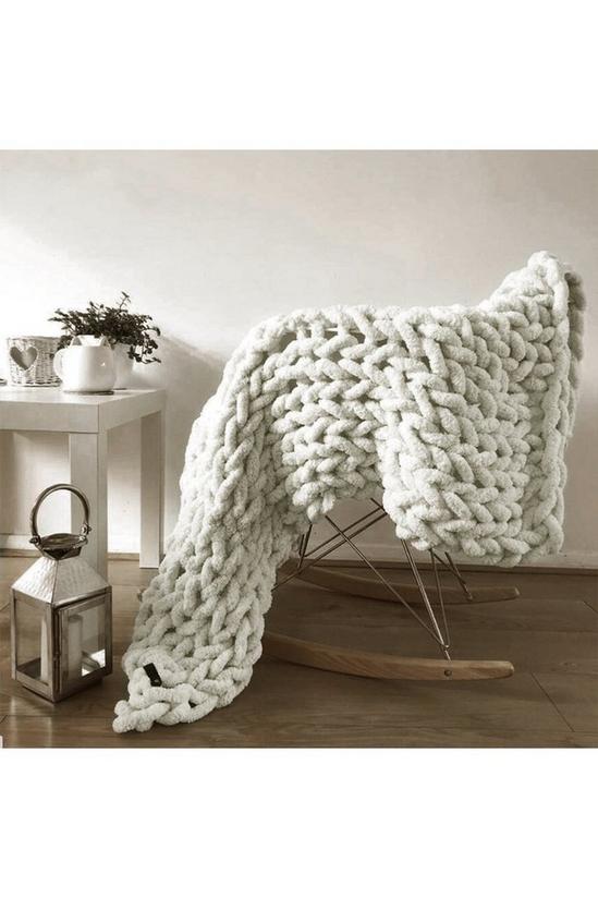 Living and Home Thick Knit Sofa Blanket 1