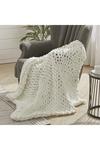 Living and Home Thick Knit Sofa Blanket thumbnail 2