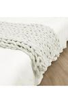 Living and Home Thick Knit Sofa Blanket thumbnail 3