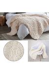 Living and Home Thick Knit Sofa Blanket thumbnail 6