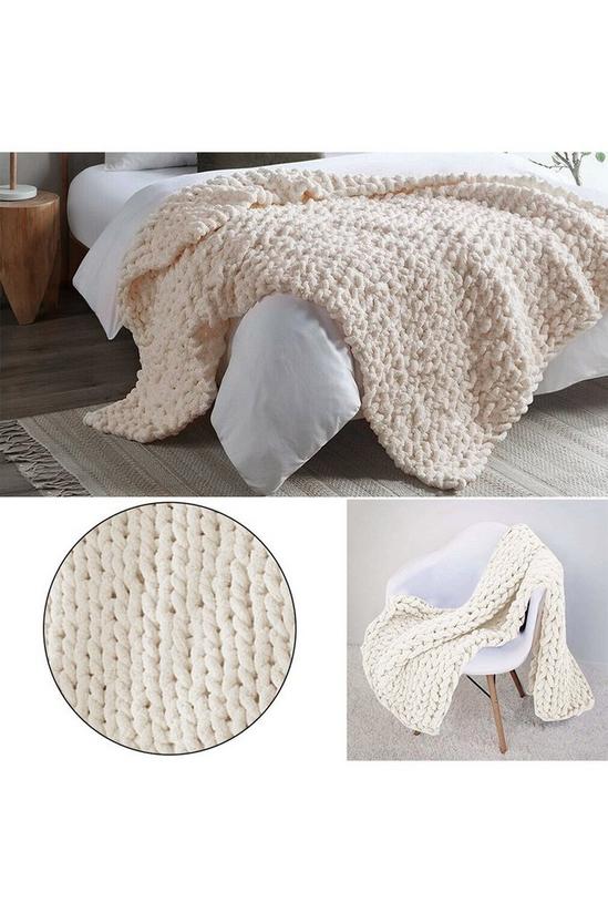 Living and Home Thick Knit Sofa Blanket 6