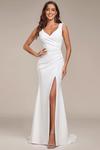 Ever Pretty Sleeveless Ruched Sweetheart Fit and Flare Wedding Dress thumbnail 1