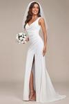 Ever Pretty Sleeveless Ruched Sweetheart Fit and Flare Wedding Dress thumbnail 3