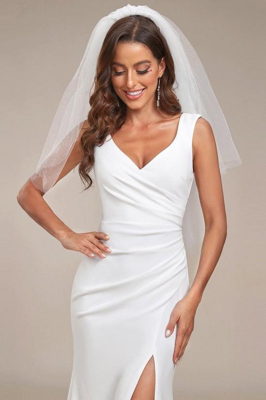 Ever Pretty Sleeveless Ruched Sweetheart Fit and Flare Wedding Dress 4
