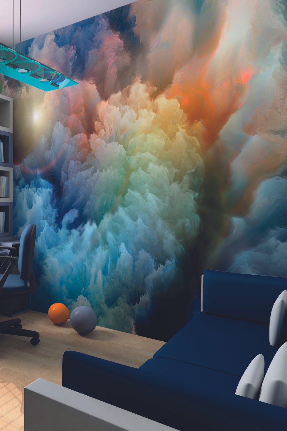 Moody Clouds Matt Smooth Paste the Wall Mural 350cm wide x 280cm high