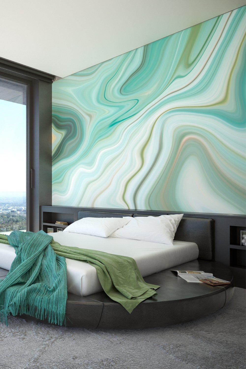 Marbled Ink Wall Matt Smooth Paste the Wall Mural 300cm wide x 240cm high