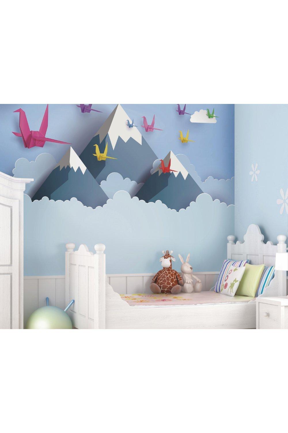 Origami Mountains Wall Mural