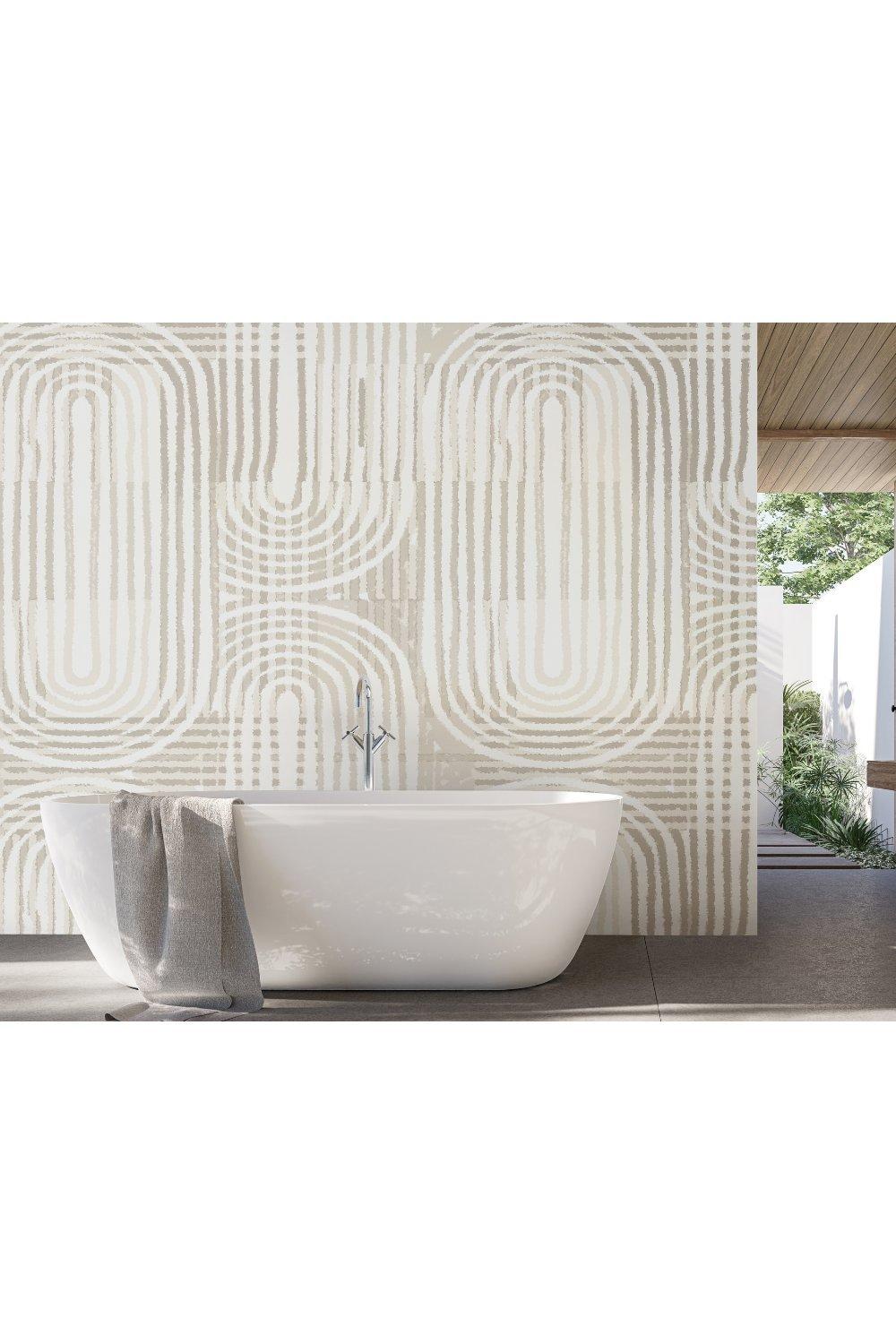 Curved Line Texture Wall Mural