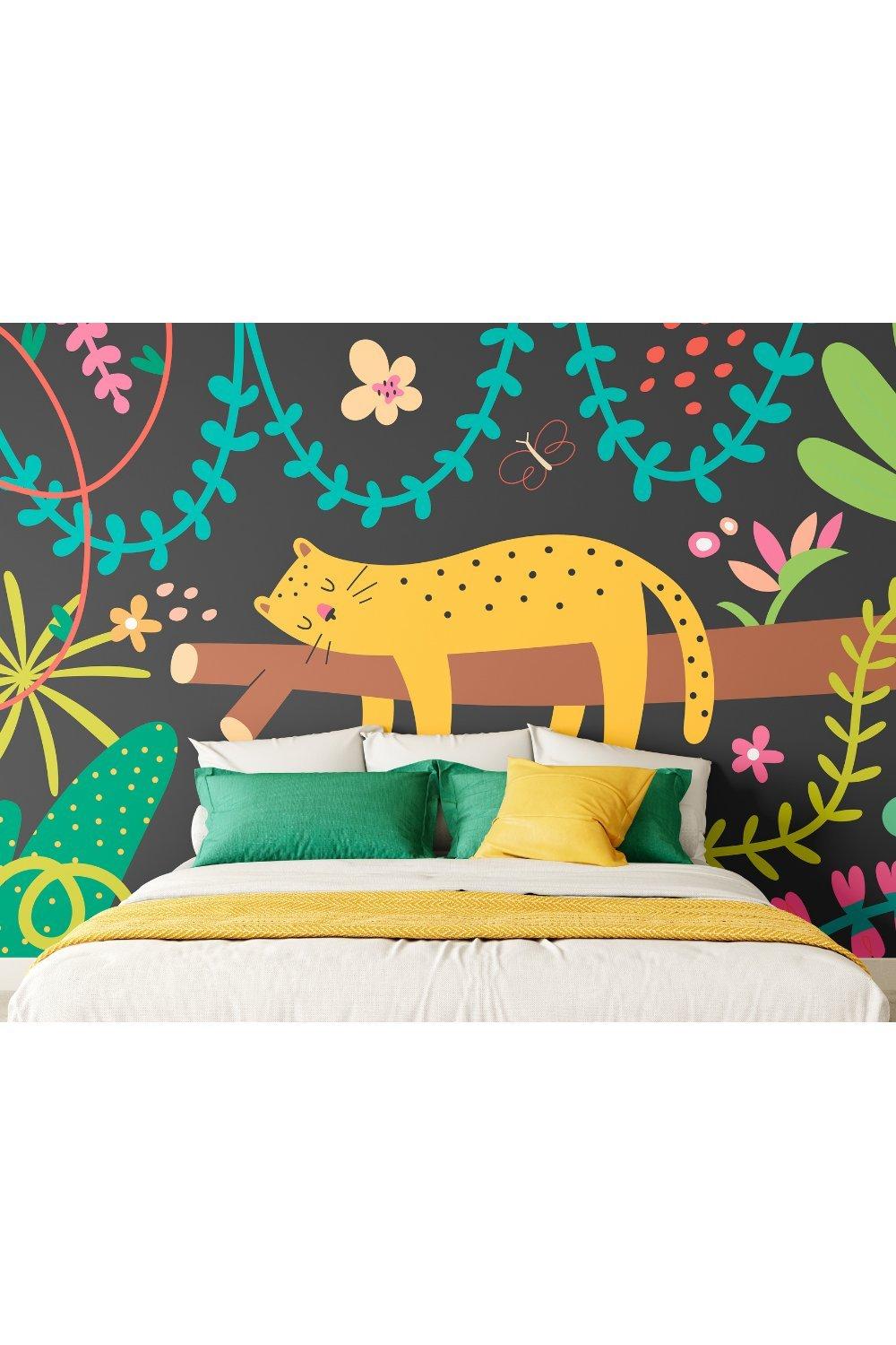 Sleeping Jungle Leopard Wall Mural