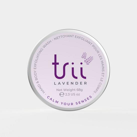 trii Lavender Hand & Body Exfoliating Wash 68g 2