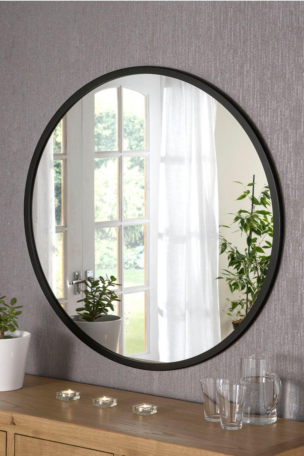 Round wall mirror Black 50cm