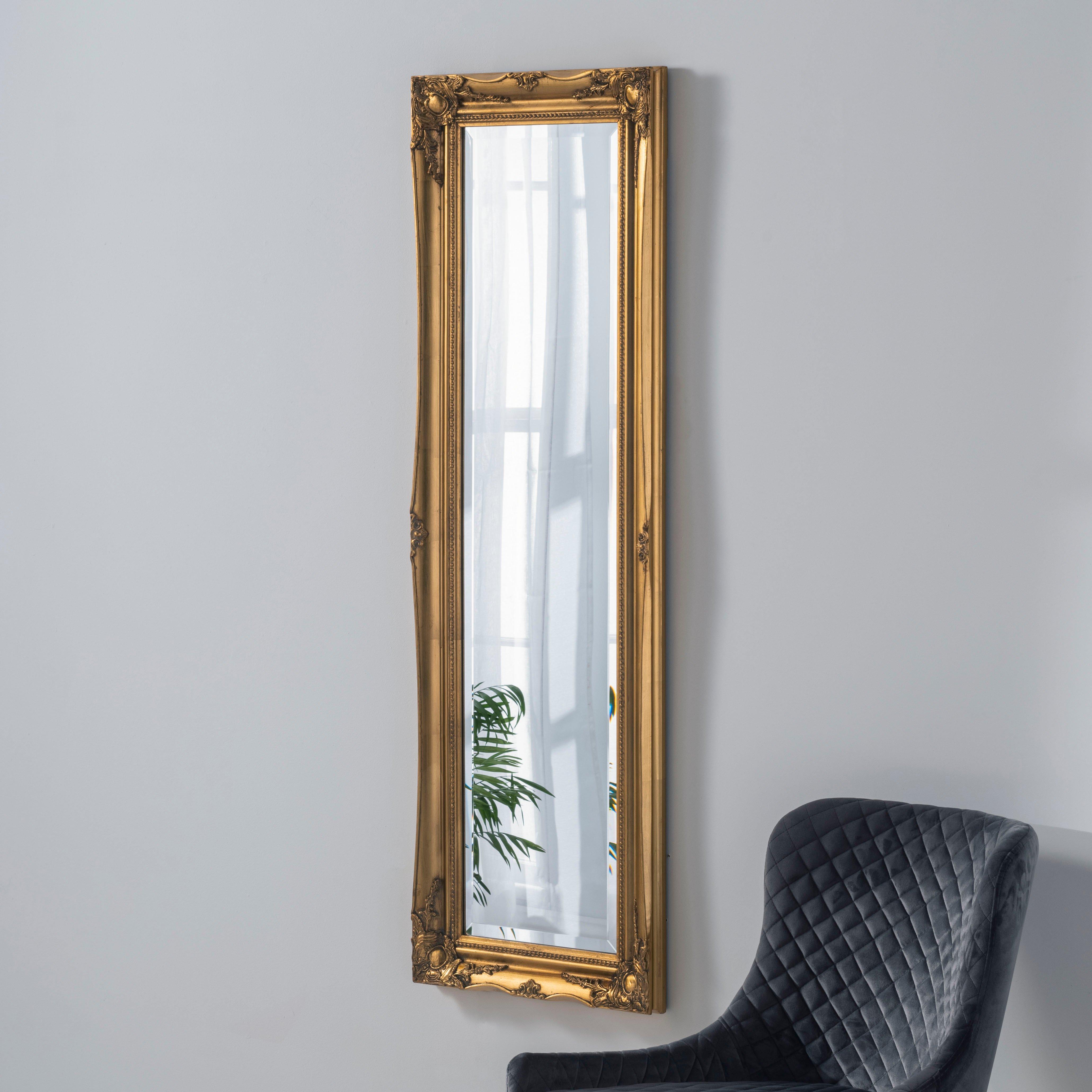 French style carved mirror Gold 135x45cm