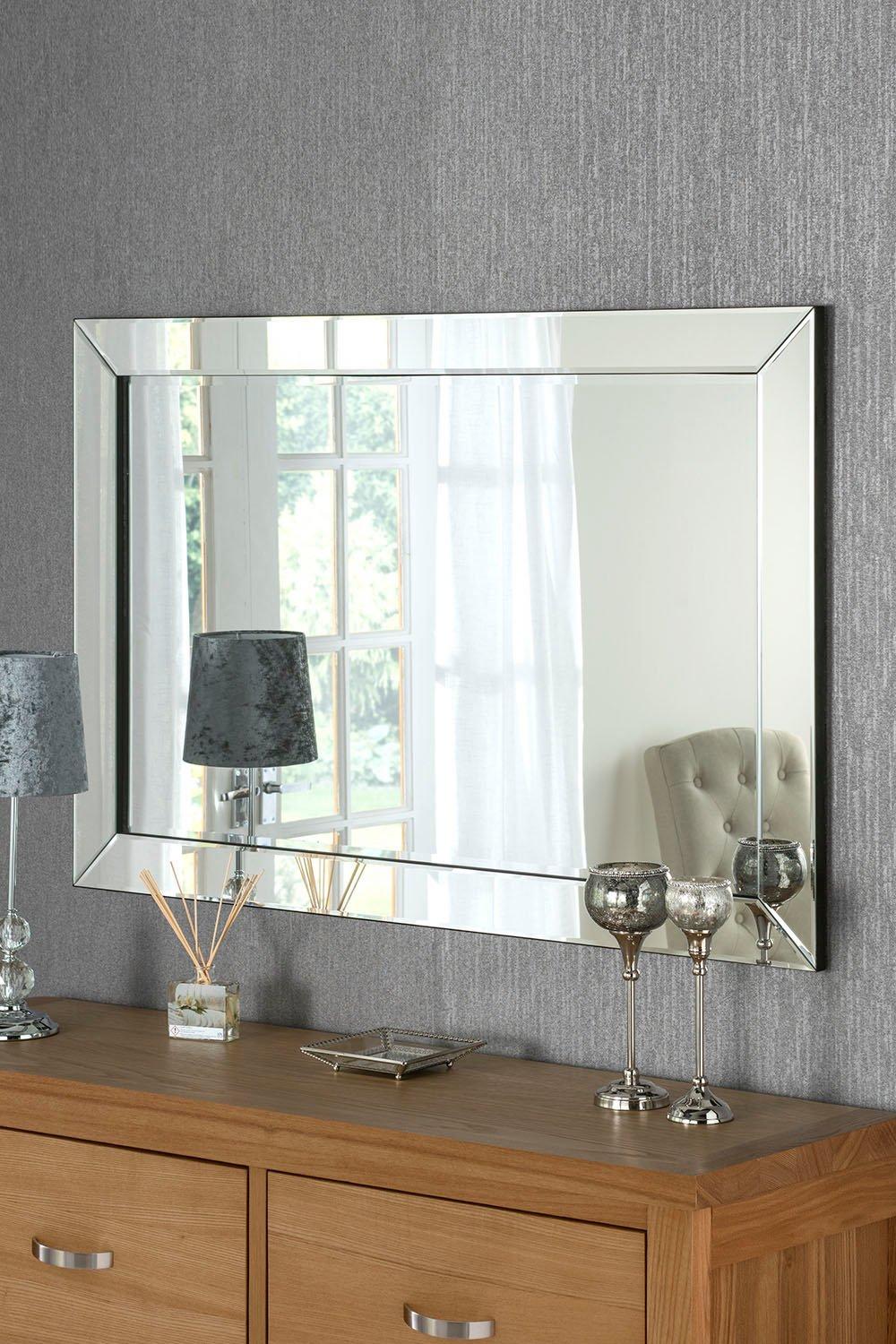 Contemporary Angled Wall Mirror 120x80cm
