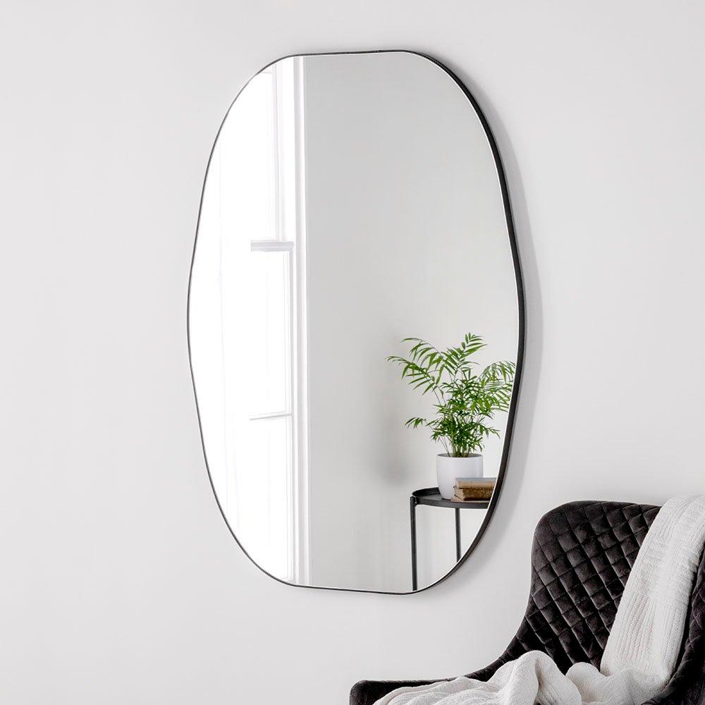 Large Organic Black Mirror 111x81cm