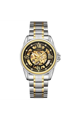 Product Hand Assembled Anthony James Limited Edition Skeleton Automatic Mens Watch Gold
