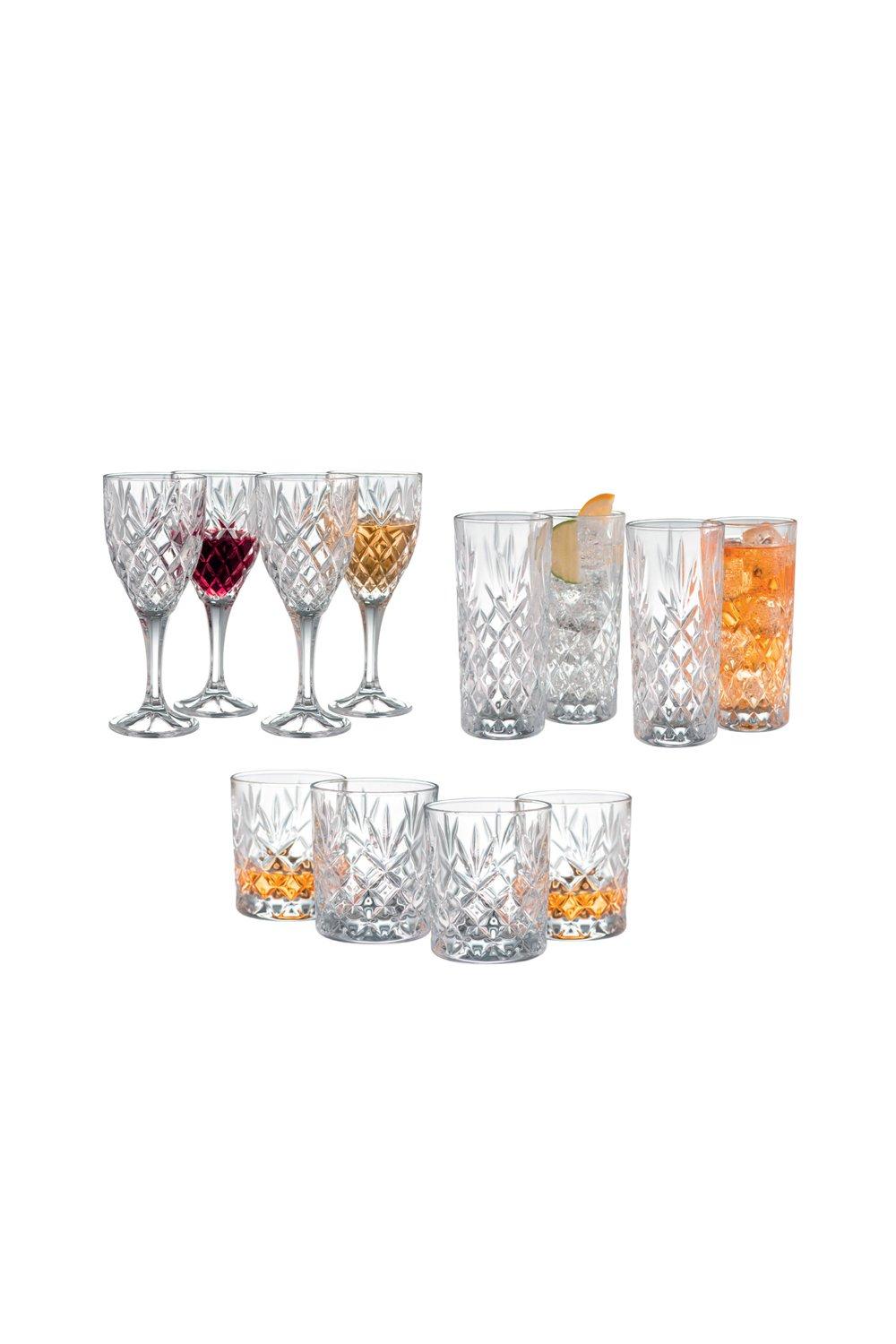Galway Crystal Renmore Wine Goblets Set of 6