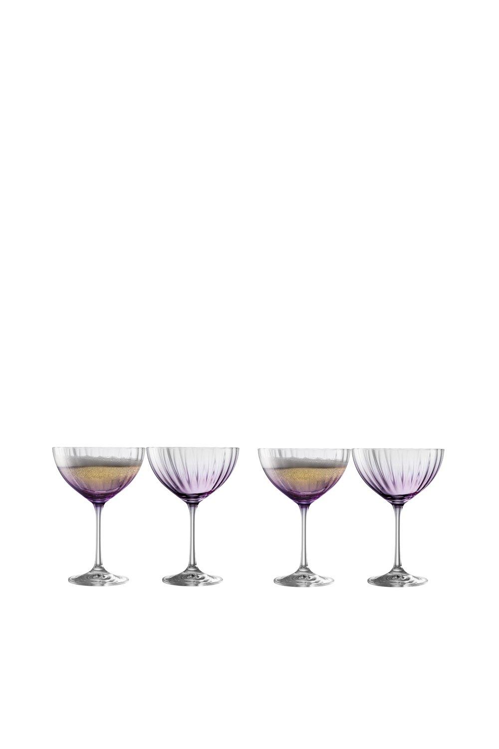Erne' Amethyst  Cocktail/Champagne Set of 4