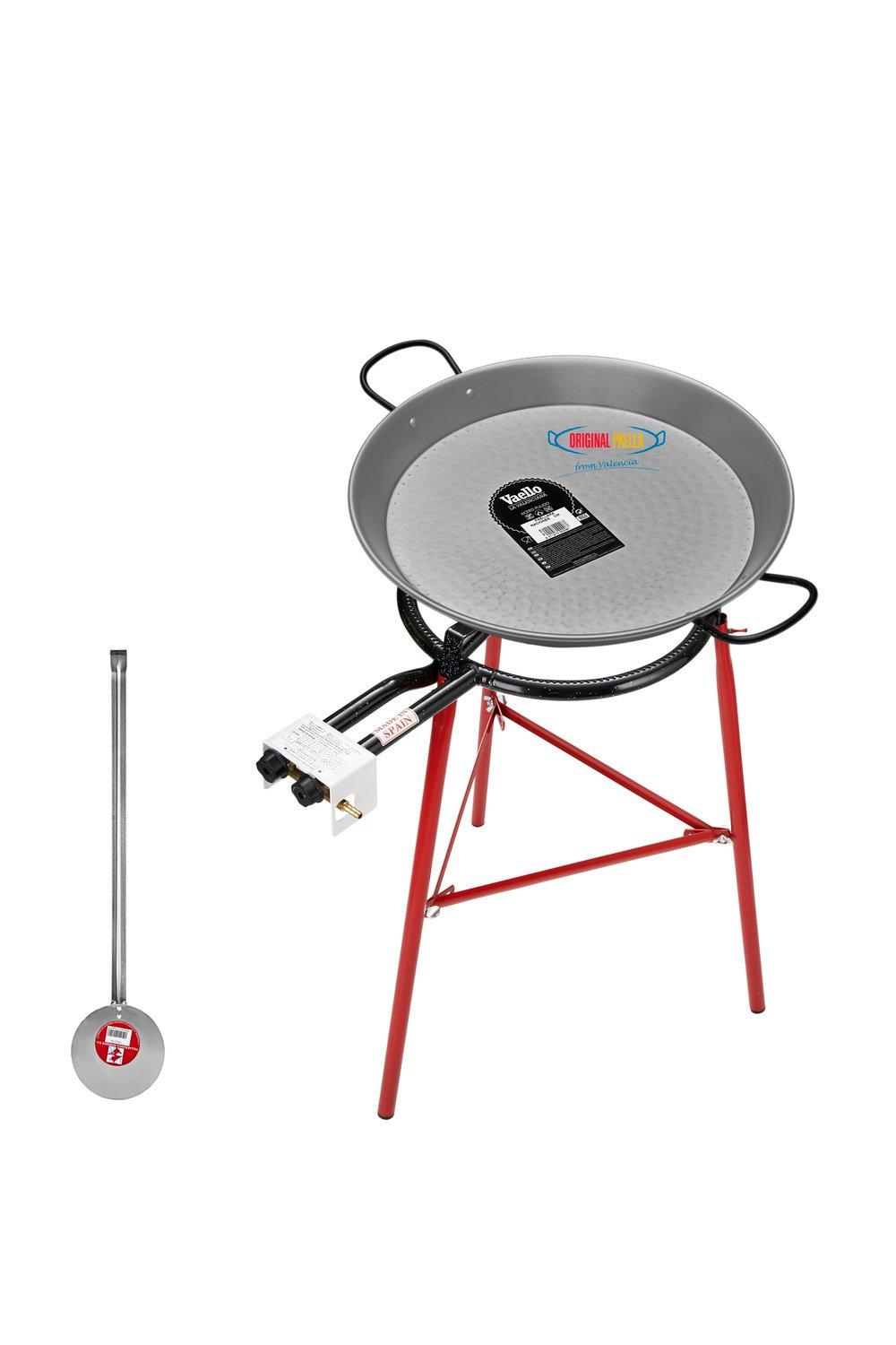 Paella Cooking Set with 60cm Polished Steel Paella Pan