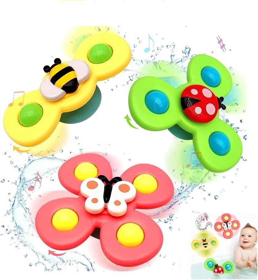Suction Cup Fidget Spinner - Sensory Bath Toy Kids Pack of 3