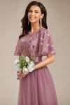 Ever Pretty Women's A-Line Short Sleeve Embroidery Floor Length Wedding Guest Dresses thumbnail 5
