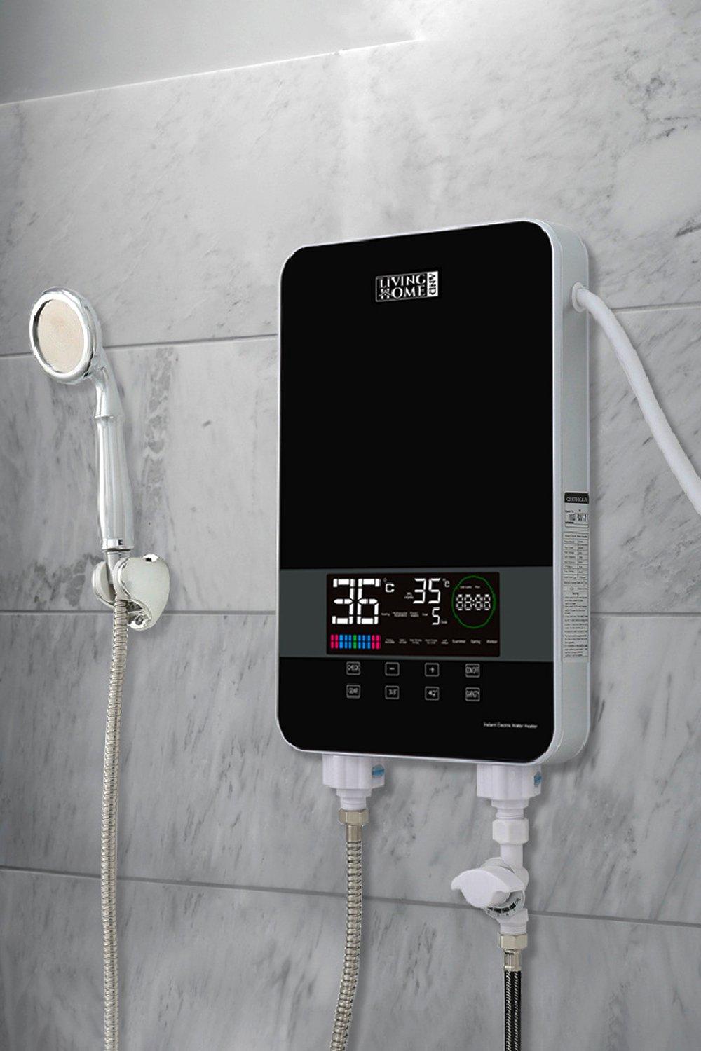 8kW Electric Instant Hot Water Heater Tankless with Shower Kit & Over-Temp Protection