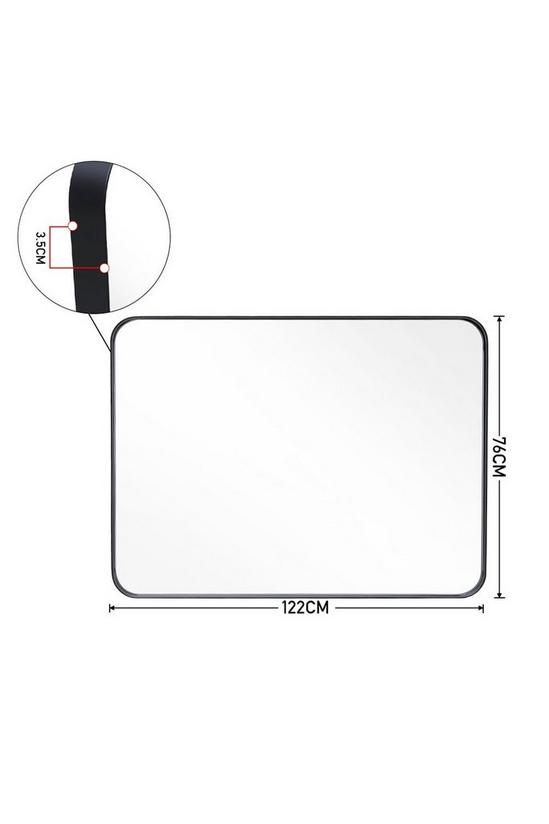 Living and Home 122*3.5*76cm Aluminum Frame Bathroom Vanity Wall Mirror with Rounded Corner 6