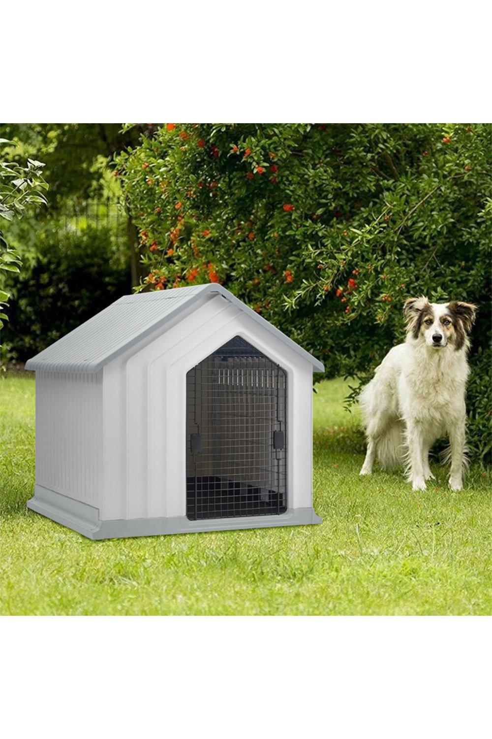 Waterproof Plastic Dog House Pet Kennel with Door