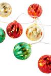 Living and Home Multicoloured Christmas Ball Ornament String Lights Battery Powered thumbnail 1