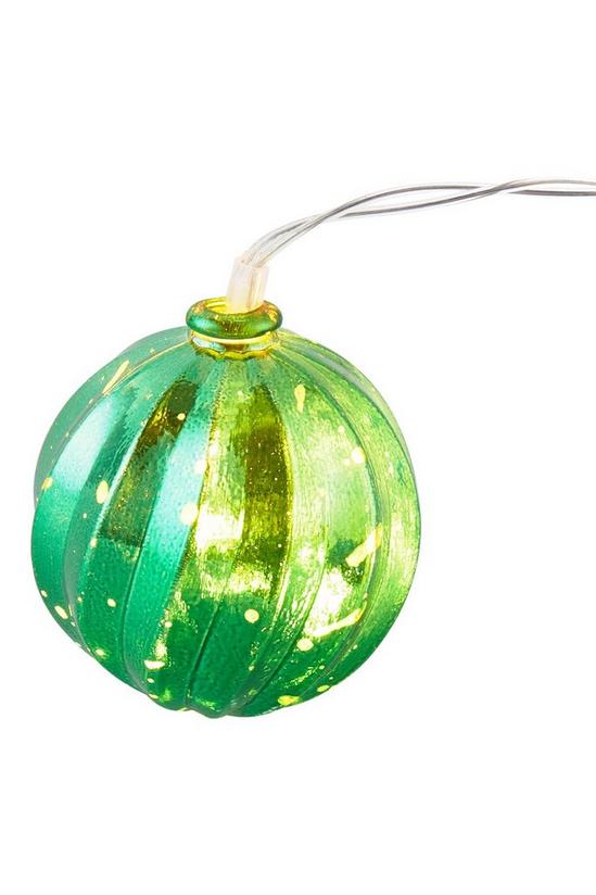 Living and Home Multicoloured Christmas Ball Ornament String Lights Battery Powered 3