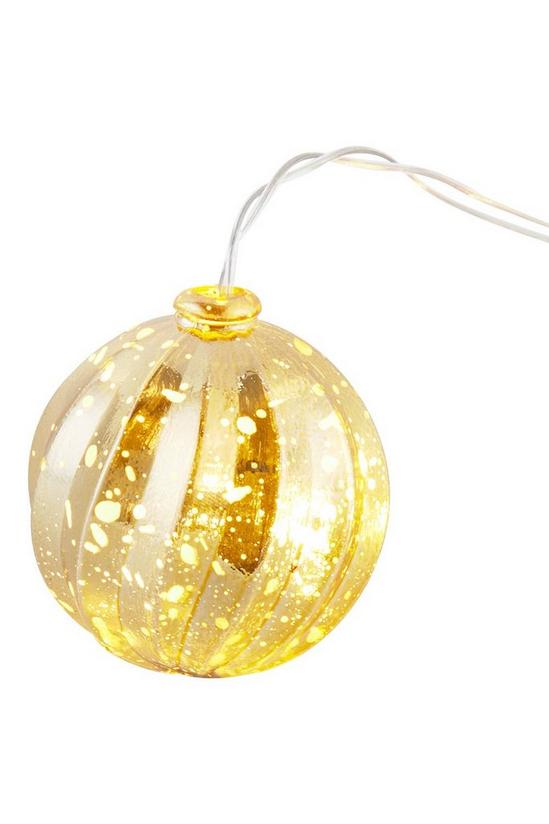 Living and Home Multicoloured Christmas Ball Ornament String Lights Battery Powered 5