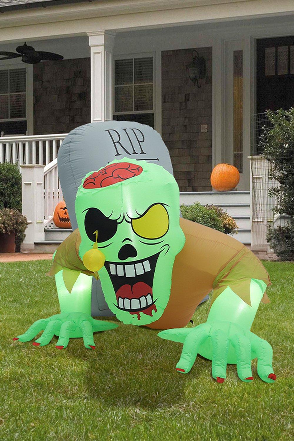 Halloween Zombie Tombstone Inflatable with Lights 150cm