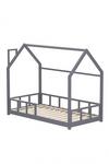 Living and Home 167cm W x 85cm D Grey Kid's Bed with House Frame Pine Wood thumbnail 5